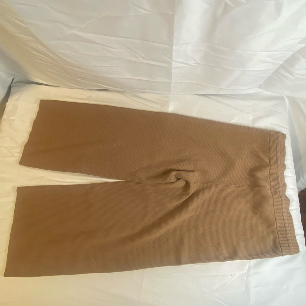Reiss Camel Ribbed Knit Trousers - Picture 7 of 9
